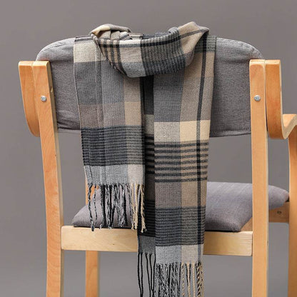 Buycenter British Plaid Cashmere Tassel Scarf for Couples & Kids - Buy Center US