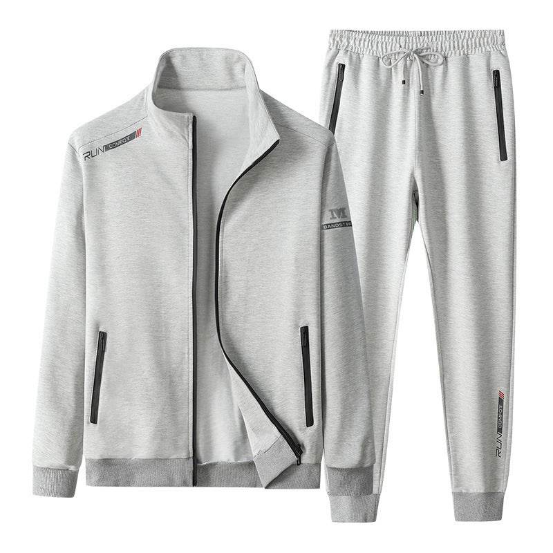Buycenter Spring & Autumn Two-Piece Jacket Trousers Set - Available in 3 Colors - Buy Center US