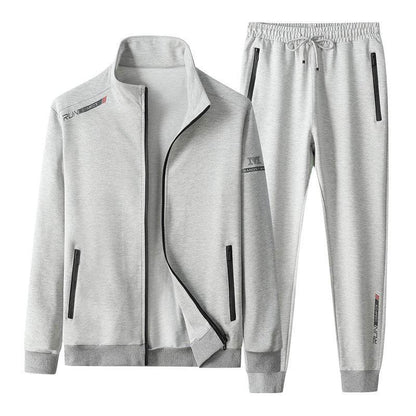 Buycenter Spring & Autumn Two-Piece Jacket Trousers Set - Available in 3 Colors - Buy Center US