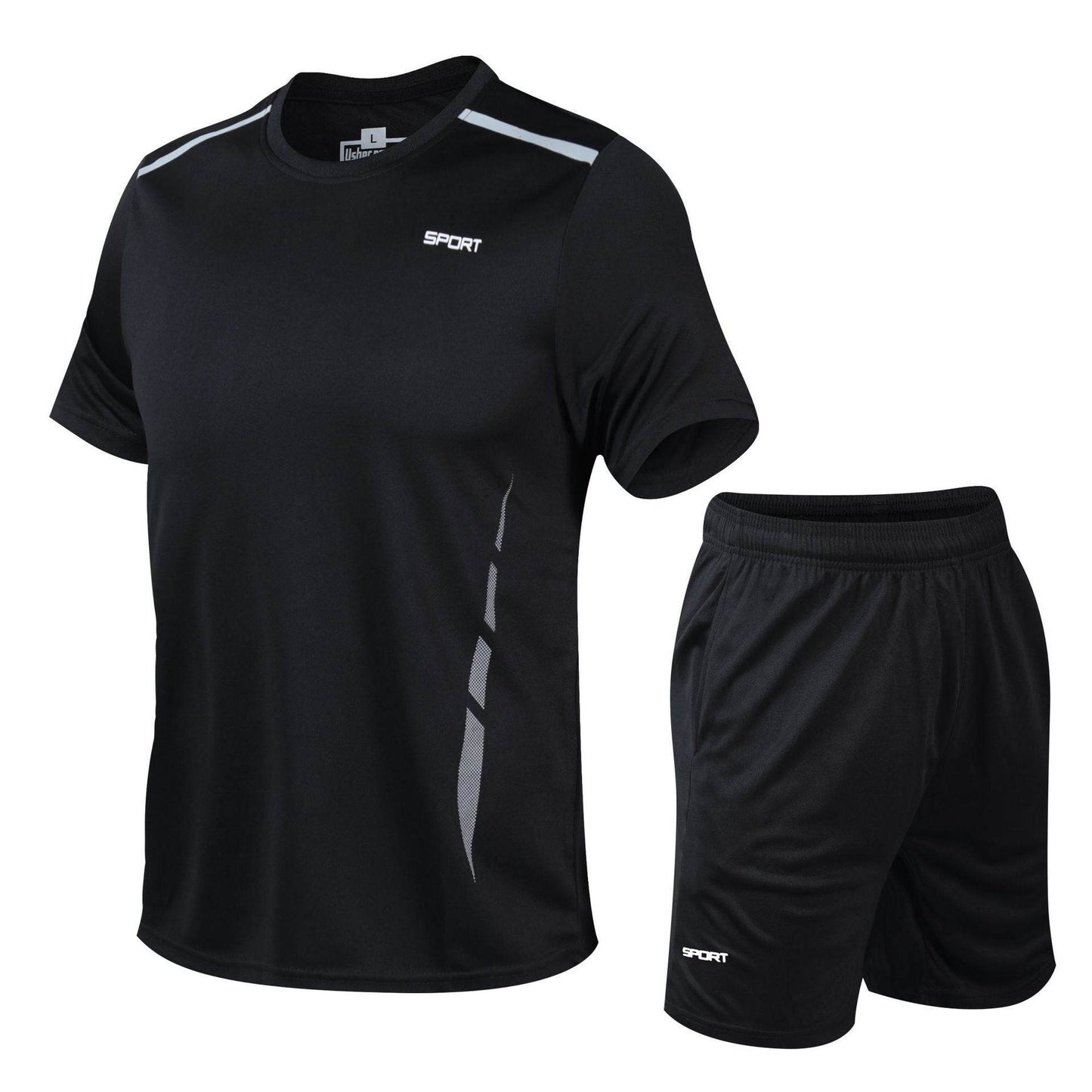 Buycenter Men's Loose Fitness Suit - Casual Short Sleeve Summer Wear - Buy Center US