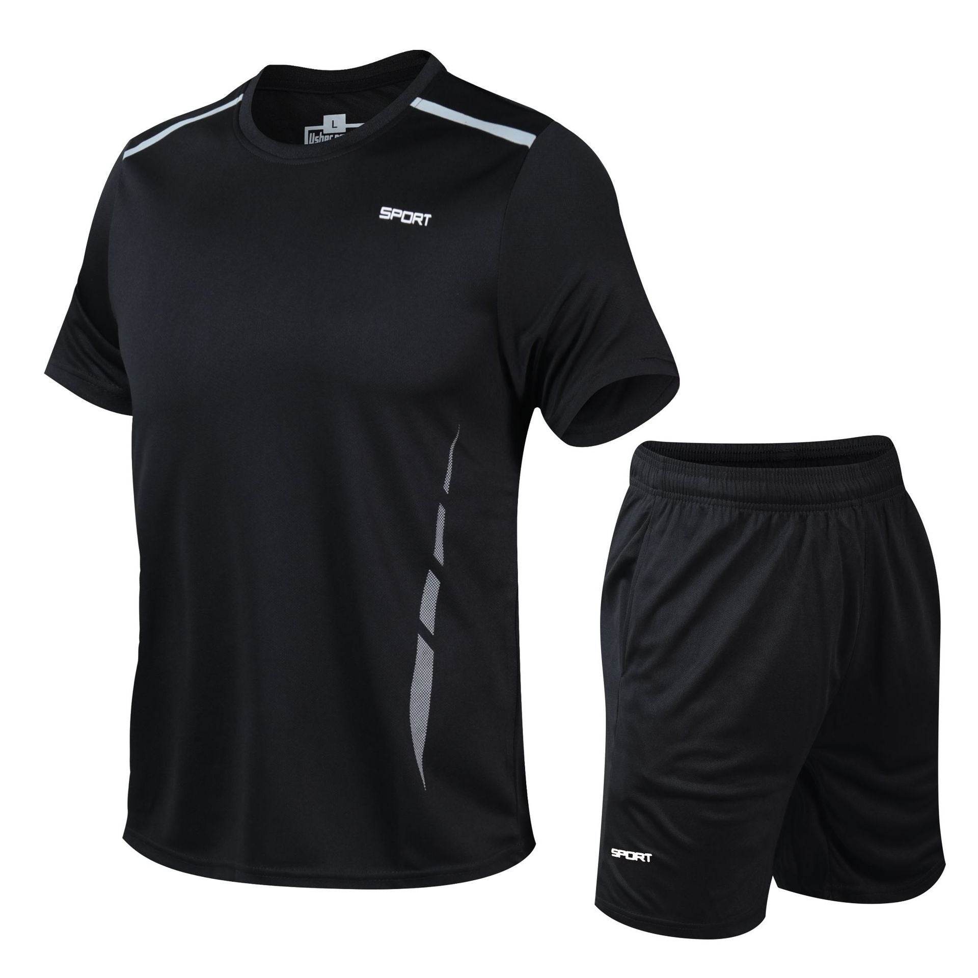 Buycenter Men's Loose Fitness Suit - Casual Short Sleeve Summer Wear - Buy Center US