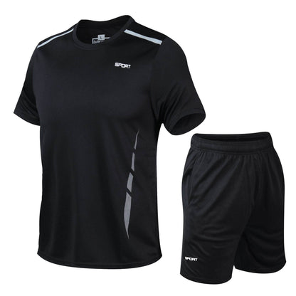 Buycenter Men's Loose Fitness Suit - Casual Short Sleeve Summer Wear - Buy Center US