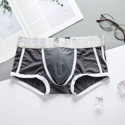 Buycenter Low Waist Mesh Underwear - Breathable Comfortable Boxers for Men - Buy Center US