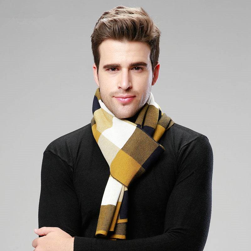 Classic British Checked Cashmere Scarf - Men's Warmth & Style - Buy Center US