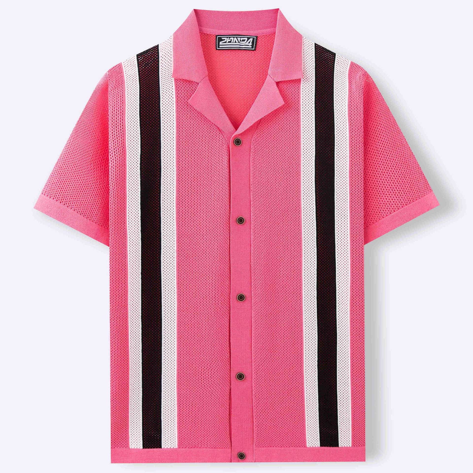 Men's Casual Cuban Collar Short Sleeve Knitted Cardigan - Summer Style - Buy Center US