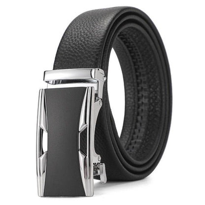 Buycenter Genuine Leather Automatic Belt for Boys - Stylish & Durable Design - Buy Center US