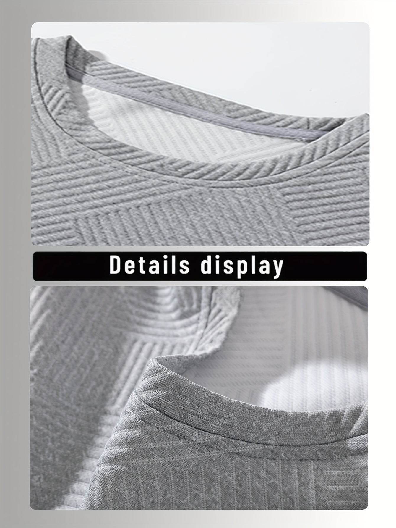 Men's Summer Houndstooth Knitted T-Shirt & Shorts Set - Casual Sports Outfit - Buy Center US