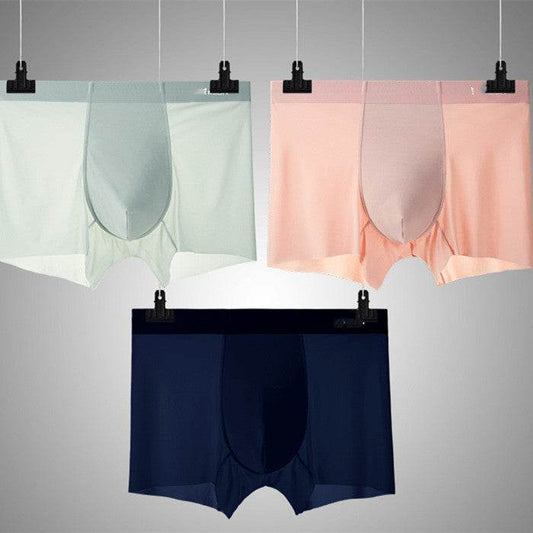 Buycenter Men's Ice Silk Traceless Underpants - Breathable Comfort, 3 Pack - Buy Center US