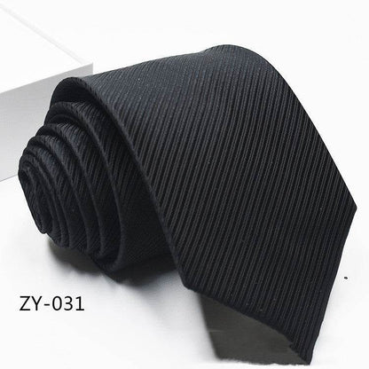 Buycenter Men's 1200D Striped Tie - Elegant Jacquard Style, Various Colors - Buy Center US