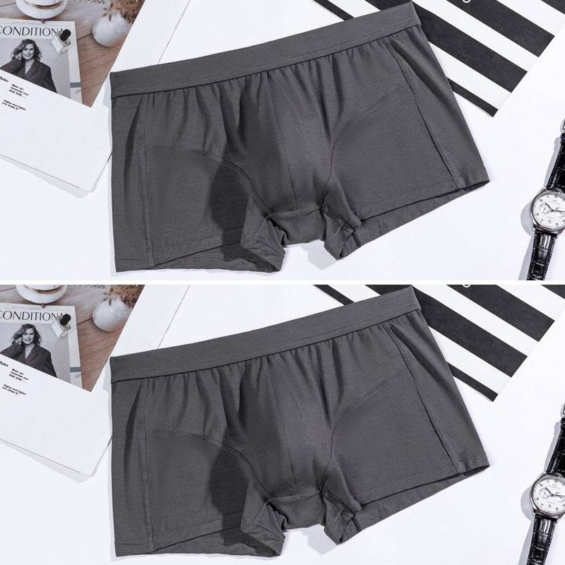 Buycenter Men's Modal Boxers - Breathable Solid Color Underwear - Buy Center US
