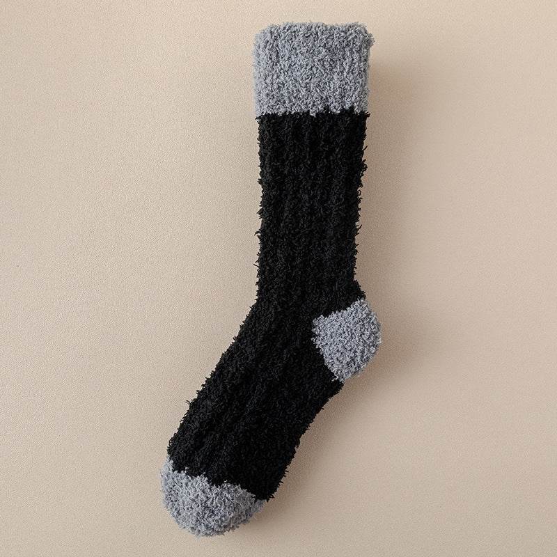 Women's Thickened Thermal Coral Fleece Socks - Cozy Middle Tube Designs - Buy Center US