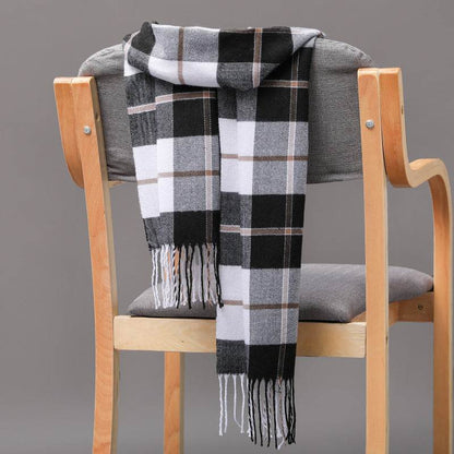 Buycenter British Plaid Cashmere Tassel Scarf for Couples & Kids - Buy Center US