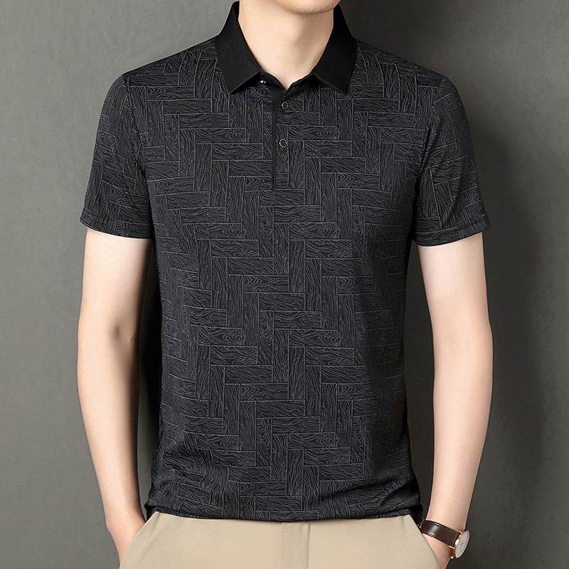 Buycenter Men's Ice Silk Casual Short Sleeve - Stylish & Versatile Fashion - Buy Center US