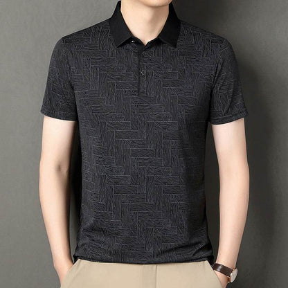 Buycenter Men's Ice Silk Casual Short Sleeve - Stylish & Versatile Fashion - Buy Center US