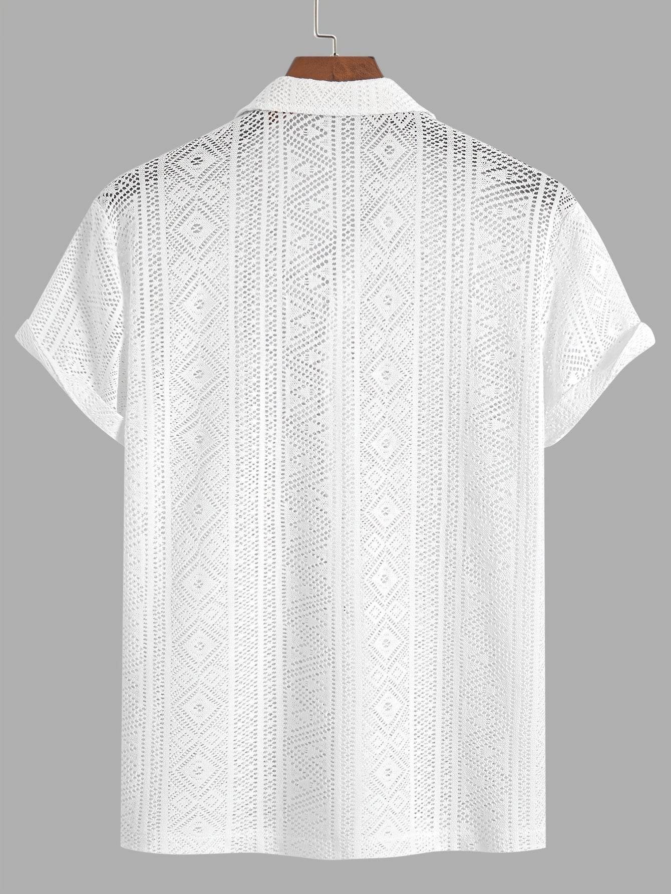 Men’s Casual Knit Open Sweater - Lightweight Lapel Summer Shirt - Buy Center US