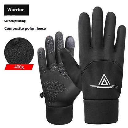 Buycenter Winter Leather Riding Gloves - Fleece-Lined, Windproof Design - Buy Center US
