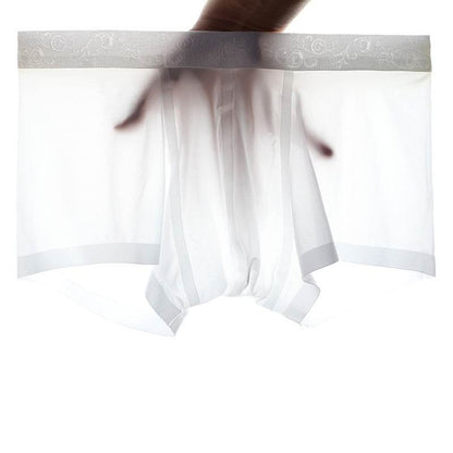 Buycenter Men's Ice Silk Boxer Briefs - Seamless Mid Waist Shorts - Buy Center US