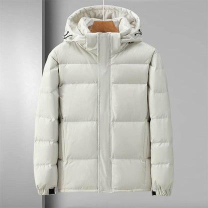 Buycenter Men's Winter Down Jacket - Hooded, Loose Fit, Polyester Fiber - Buy Center US