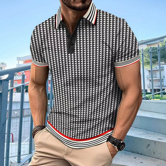 Color Block Short Sleeve T-shirt Top - Stylish & Casual Polyester Wear - Buy Center US