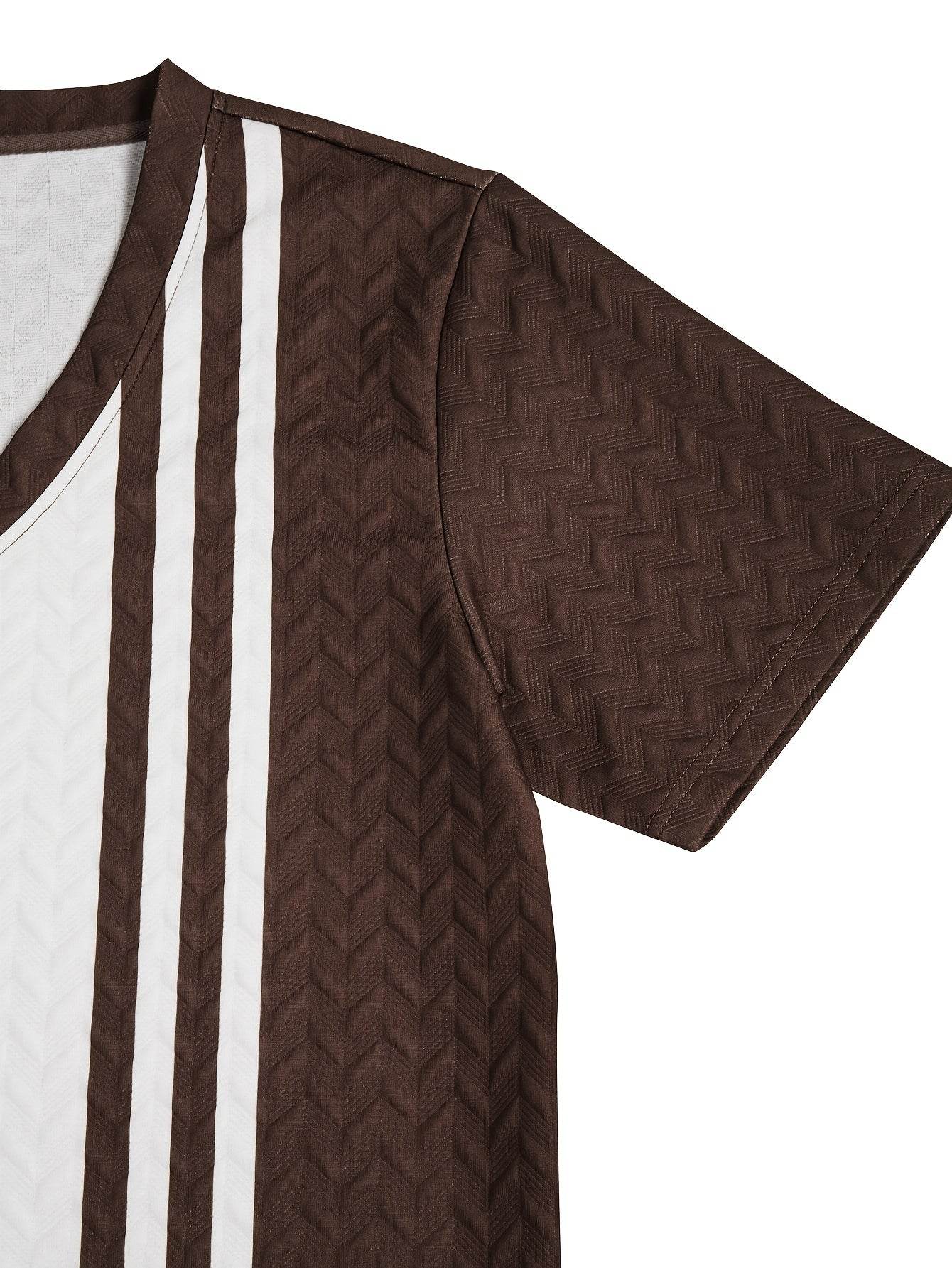 Men's Casual Ribbed Texture Short Sleeve Shorts Set - Summer Fashion Outfit - Buy Center US