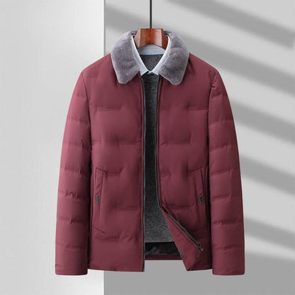 Buycenter Detachable Wool Lapel Business Jacket for Middle-Aged Men - Buy Center US