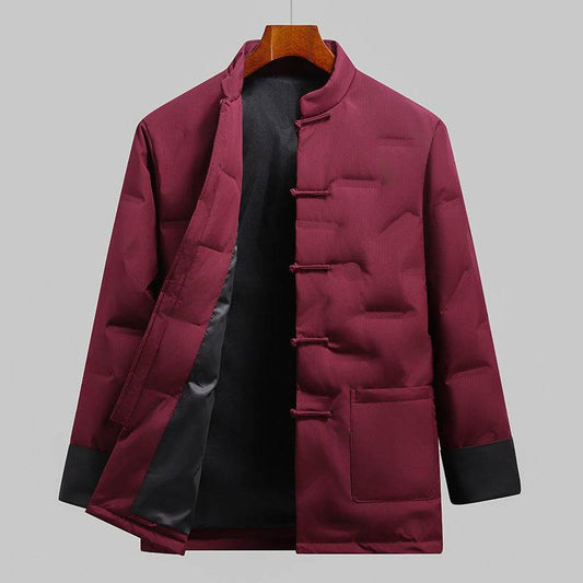 Buycenter Chinese Style Down Jacket for Men - Fall Winter Coat - Buy Center US