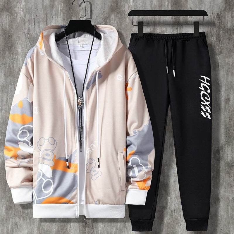 Buycenter Men's Casual Suit - Long Sleeve Zipper, Spring & Autumn Styles - Buy Center US