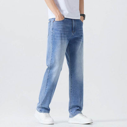 Buycenter Light Blue Jeans for Men - Mid Waist, Straight-Leg Style - Buy Center US
