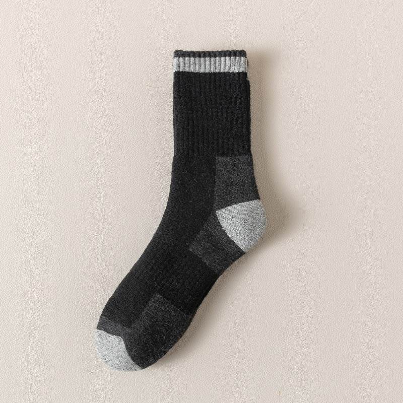 Buycenter Men's Wool Socks - Fleece Lined, Padded Warmth (5 Pairs) - Buy Center US