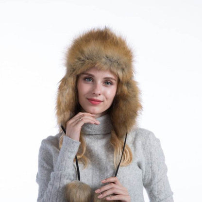 Korean Style Fox Fur Hat for Women - Warm Winter Beanie for All - Buy Center US