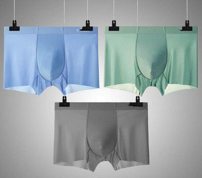 Buycenter Men's Ice Silk Traceless Underpants - Breathable Comfort, 3 Pack - Buy Center US