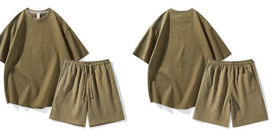 Buycenter Casual Sports Set - Loose Fit Short Sleeves & Shorts - Buy Center US
