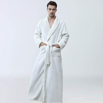 Buycenter Men's Winter Coral Fleece Nightgown - Cozy Thickened Pajamas - Buy Center US