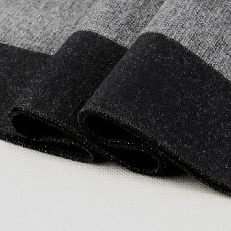 Buycenter Men's Knitted Plaid Scarf - Warm Jacquard Design for Winter - Buy Center US