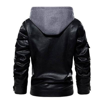 Buycenter Men's Leather Coat - Fashionable Warm Jacket for Winter - Buy Center US