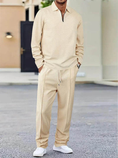 Buycenter Casual Suit - Long Sleeve Zipper Trousers in Various Colors - Buy Center US