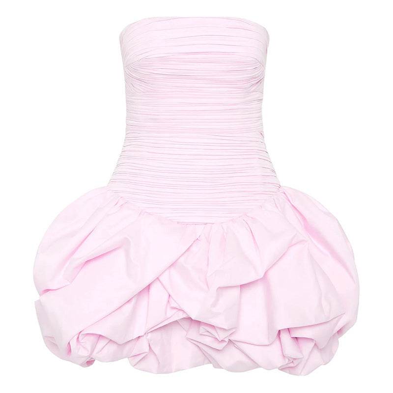 Floral Off-the-Shoulder Tube Top Dress - Sexy High Waist Pettiskirt - Buy Center US