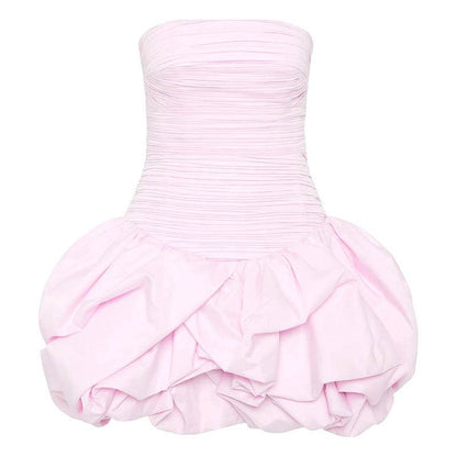 Floral Off-the-Shoulder Tube Top Dress - Sexy High Waist Pettiskirt - Buy Center US