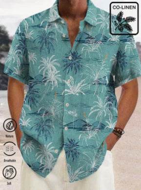Men's Fashion Printed Short Sleeve Shirt - Slim Fit, Polyester Fabric - Buy Center US