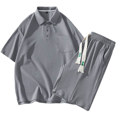 Buycenter Men's Short-Sleeved Sports Suit Set - Stylish Running & Leisure Wear - Buy Center US