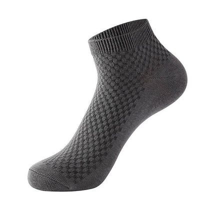 Buycenter Men's Ankle Socks - Bamboo Fiber, Plaid, Short Tube Design - Buy Center US