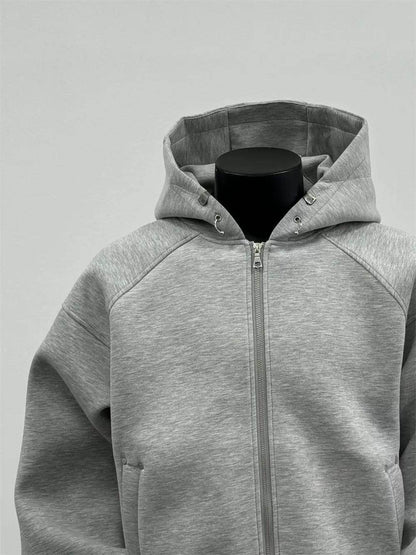 Buycenter Trendy Loose Retro Cardigan Sweater - Zippered & Hooded - Buy Center US