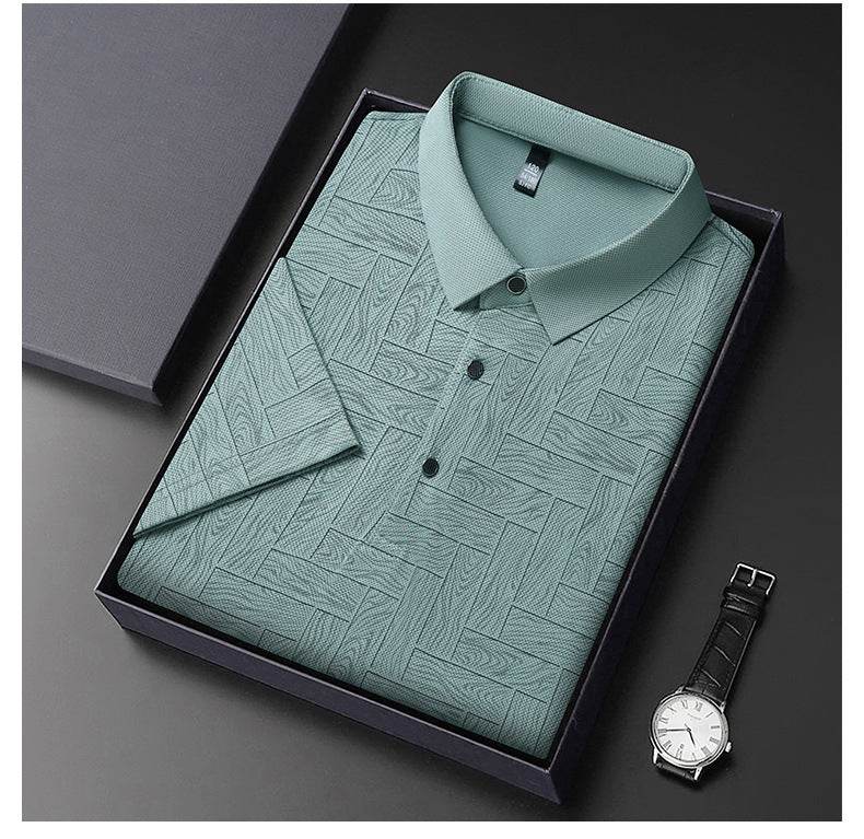 Buycenter Men's Ice Silk Casual Short Sleeve - Stylish & Versatile Fashion - Buy Center US