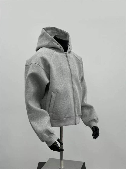 Buycenter Trendy Loose Retro Cardigan Sweater - Zippered & Hooded - Buy Center US