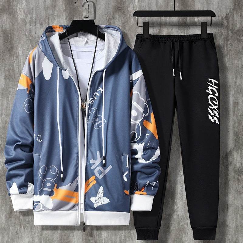 Buycenter Men's Casual Suit - Long Sleeve Zipper, Spring & Autumn Styles - Buy Center US