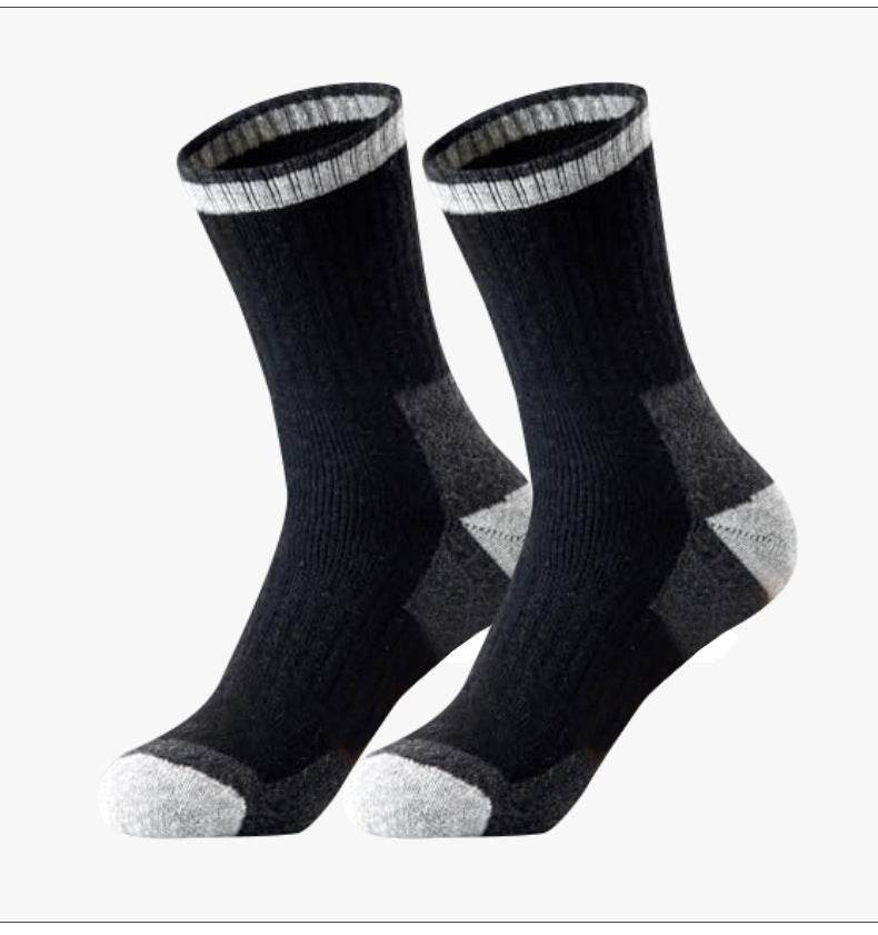 Buycenter Men's Wool Socks - Fleece Lined, Padded Warmth (5 Pairs) - Buy Center US