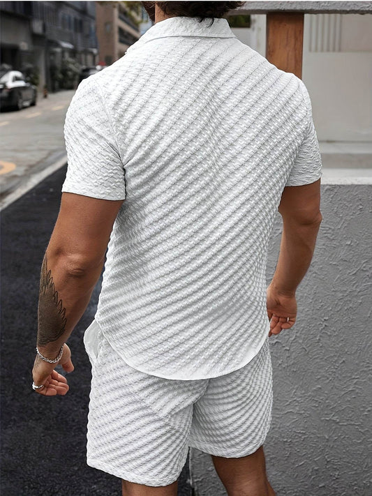 Directional Development Men's Houndstooth Cardigan - Casual Stylish Summer Wear - Buy Center US