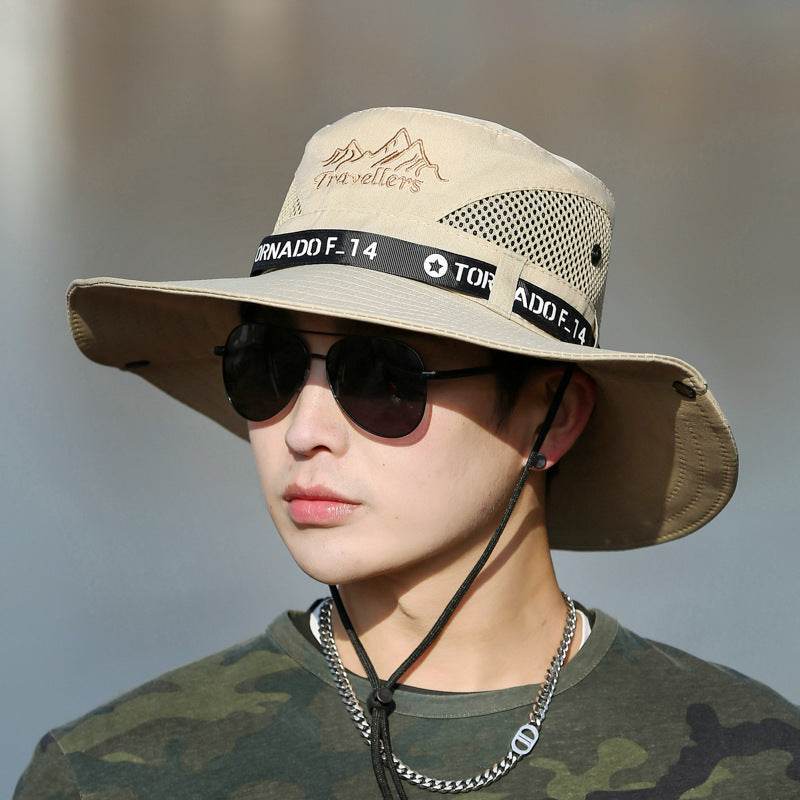Men's Large Brim Sunscreen Hat - Travel & Mountaineering Visor Cap - Buy Center US