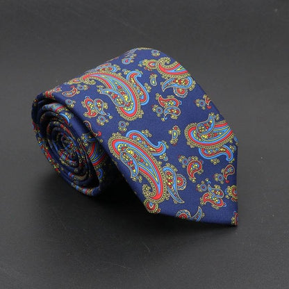 Buycenter Super Soft Silk Ties - 75mm Bohemian Necktie for Men - Buy Center US
