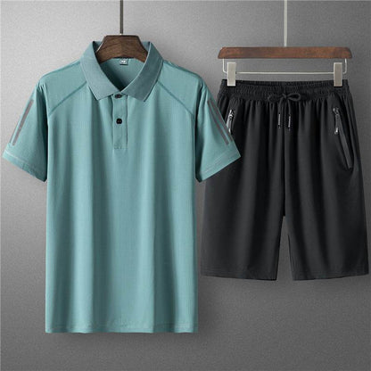 Buycenter Men's Summer Sports Suit - Ice Silk, Casual & Comfortable - Buy Center US